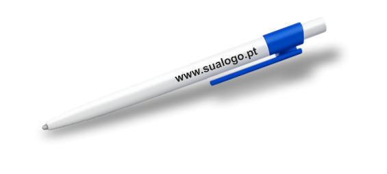 Canetas Azul FTransparente - Sua Logo