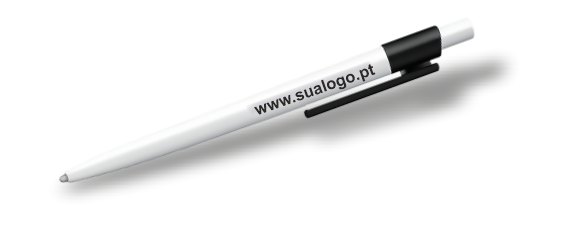 Canetas Preta FTransparente - Sua Logo